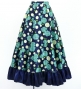 Flamenco Blouse & Skirt / Roses & Dots / Blue & Navy / JFBS-19
