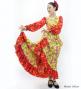 Flamenco Blouse & Skirt / Rose Paisley / Yellow & Orange / JFBS-20