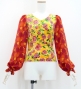 Flamenco Blouse & Skirt / Rose Paisley / Yellow & Orange / JFBS-20