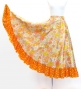 Flamenco Blouse & Skirt / Modern Fowers / Blue & Orange / JFBS-21