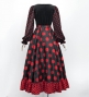 Flamenco Blouse & Skirt / Polka Dots / Black & Red / JFBS-2