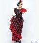 Flamenco Blouse & Skirt / Polka Dots / Black & Red / JFBS-2