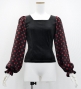 Flamenco Blouse & Skirt / Polka Dots / Black & Red / JFBS-2