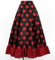Flamenco Blouse & Skirt / Polka Dots / Black & Red / JFBS-2
