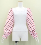 Flamenco Blouse & Skirt / Polka Dots / White & Red / JFBS-3