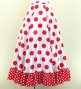 Flamenco Blouse & Skirt / Polka Dots / White & Red / JFBS-3