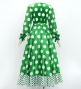 Flamenco Blouse & Skirt / Polka Dots / Green & White / JFBS-4