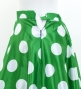 Flamenco Blouse & Skirt / Polka Dots / Green & White / JFBS-4