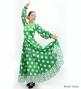 Flamenco Blouse & Skirt / Polka Dots / Green & White / JFBS-4