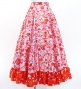 Flamenco Blouse & Skirt / Butterfly Paisley / White & Red / JFBS-8