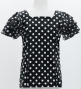 Kids Flamenco 3 frilled Sleeve Blouse  / Dots / Black & White / FBp-21