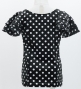 Kids Flamenco 3 frilled Sleeve Blouse  / Dots / Black & White / FBp-21