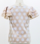 Kids Flamenco 3 frilled Sleeve Blouse  / Dots / Light Beigu & White / FBp-22