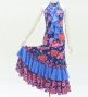 Flamenco Velvet Dress with Frills / Rose / JFD-10