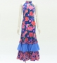 Flamenco Velvet Dress with Frills / Rose / JFD-10