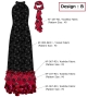Kids Flamenco Velvet Dress with Frills/ Dot / JFDp-12