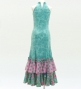 Flamenco Velvet Dress with Frills / Rose / JFD-13