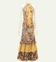Flamenco Flare Velvet Dress with Frills / Paisley / JFD-9