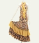 Flamenco Flare Velvet Dress with Frills / Paisley / JFD-9