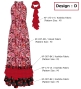 Flamenco Flare Velvet Dress with Frills / Paisley / JFD-9