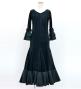 Kids Flamenco Flare Velvet Dress with Frills / Black / JFDp-1