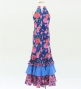 Kids Flamenco Velvet Dress with Frills/ Rose / JFDp-10
