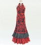 Kids Flamenco Velvet Dress with Frills/ Dot / JFDp-11