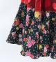Kids Flamenco Flare Velvet Dress with Frills / Dots / Red & Black / JFDp-3