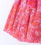 Kids Flamenco Flare Velvet Dress with Frills / Modern Flower / Pink / JFDp-4