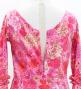 Kids Flamenco Flare Velvet Dress with Frills / Modern Flower / Pink / JFDp-4