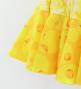 Kids Flamenco Flare Velvet Dress with Frills / Flower / yellow / JFDp-5