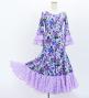Kids Flamenco Flare Velvet Dress with Frills / Rose / Lavender / JFDp-6