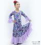 Kids Flamenco Flare Velvet Dress with Frills / Rose / Lavender / JFDp-6