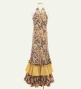 Kids Flamenco Velvet Dress with Frills/ Paisley / JFDp-9