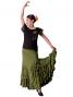 Flamenco T-shirt / Frilled Sleeve with Rose embroidery / GKD8gb