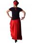 Flamenco T-shirt / Frilled Sleeve with Rose embroidery / GKD8rb