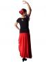 Flamenco T-shirt / Frilled Sleeve with Rose embroidery / GKD8sb