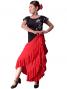 Flamenco T-shirt / Frilled Sleeve with Rose embroidery / GKD8sb