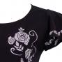Flamenco T-shirt / Frilled Sleeve with Rose embroidery / GKD8sb