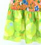 Flamenco Wrap Skirt with Frills / Flowers & Dots / Orange & Yellow Green / FMS-11
