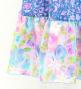 Flamenco Wrap Skirt with Frills /  Rose Paisley  & Flowers / Blue & Pink / FMS-13