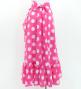 Flamenco Wrap Skirt with Frills / Polka Dots / Cherry Pink & White / FMS-2