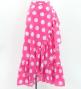 Flamenco Wrap Skirt with Frills / Polka Dots / Cherry Pink & White / FMS-2