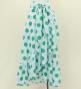 Flamenco Wrap Skirt with Frills / Polka Dots / White & Turquoise Blue / FMS-4