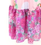 Flamenco Wrap Skirt with Frills / Flowers & Dots / Pink & Turquoise Blue / FMS-7