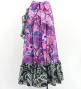 Flamenco Wrap Skirt with Frills / Patchwork Style & Paisley / Navy & Pink / FMS-9