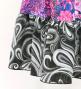 Flamenco Wrap Skirt with Frills / Patchwork Style & Paisley / Navy & Pink / FMS-9