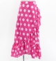 Kids Flamenco Wrap Skirt with Frills / Polka Dots / Cherry Pink & White / JFMSp-1