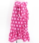 Kids Flamenco Wrap Skirt with Frills / Polka Dots / Cherry Pink & White / JFMSp-1