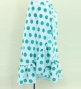 Kids Flamenco Wrap Skirt with Frills / Polka Dots / White & Turquoise Blue / JFMSp-2
